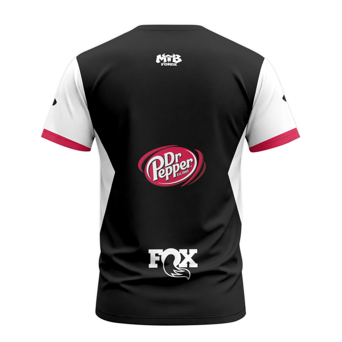 Pro Circuit Dr Pepper Retro Pink Black Youth Short Sleeve Motocross Jersey – Back View Mockup