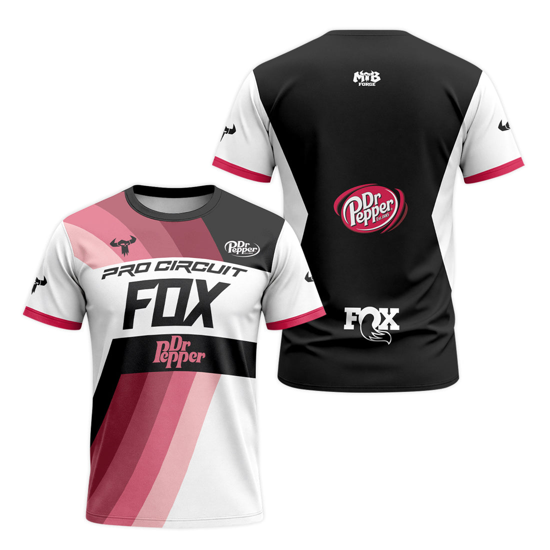 Pro Circuit Dr Pepper Retro Pink Black Short Sleeve Motocross Jersey