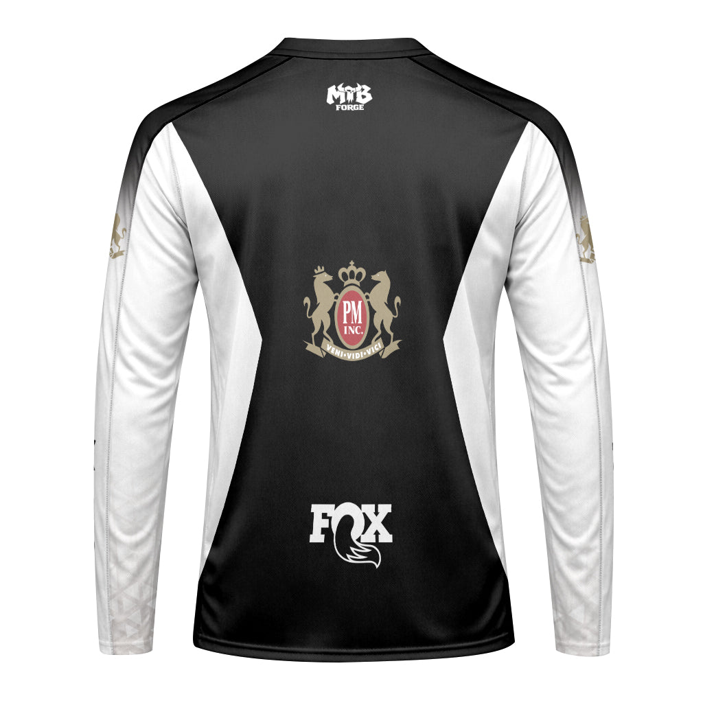 Pro Circuit Fox Marlboro Retro Red Black Factory Long Sleeve Motocross Jersey - front view mockup