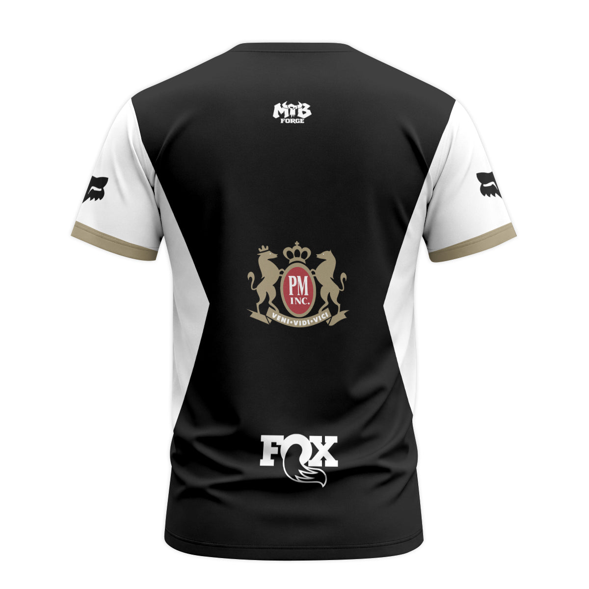 Pro Circuit Fox Marlboro Retro Red Black Factory Short Sleeve Motocross Jersey - back view mockup
