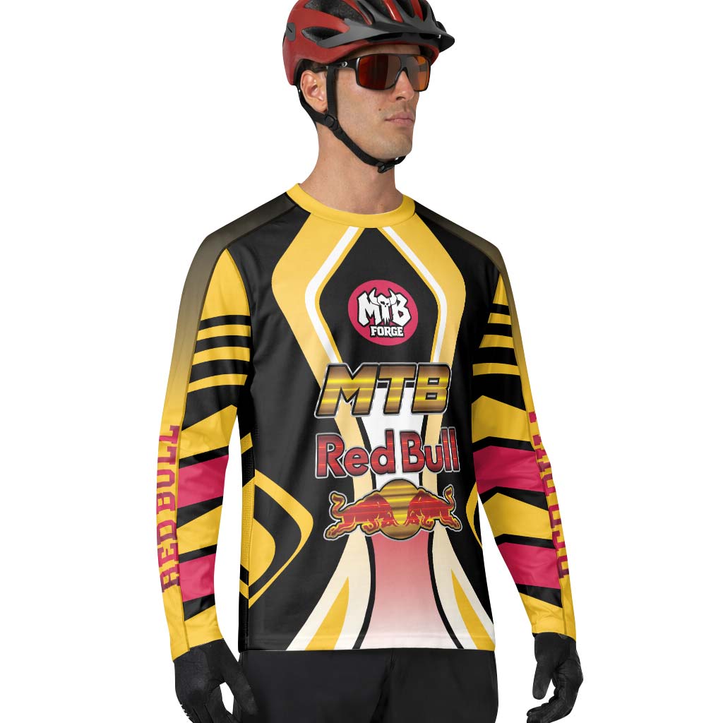 Red Bull MTB Retro Downhill Jersey | Red Bull MTB Jersey | Bike Jersey - lifestyle view