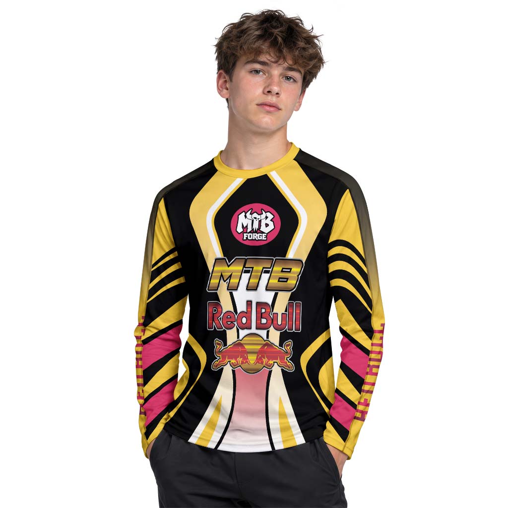 Red Bull MTB Retro Youth Long Sleeve Mountain Bike Jersey – Boy Lifestyle View