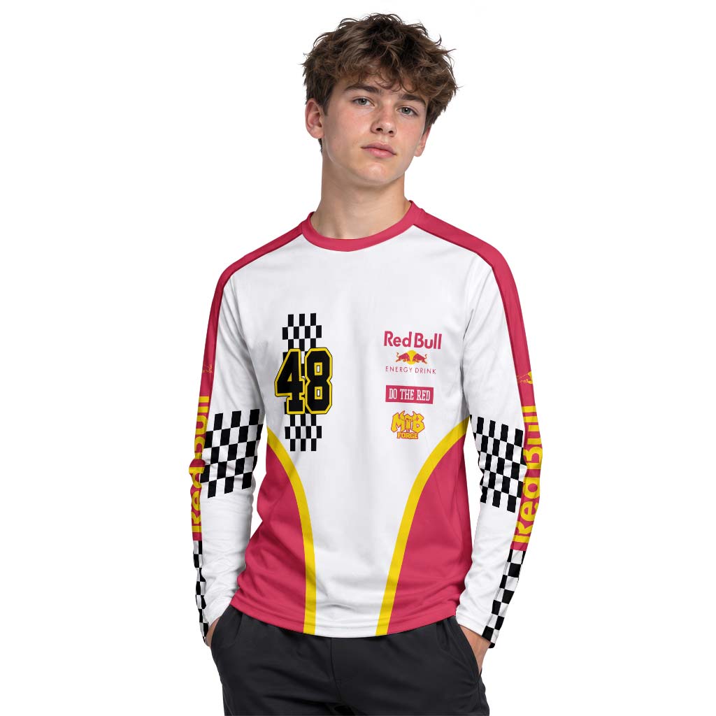 Red Bull Racing 48 Youth Long Sleeve Motocross Jersey – Boy Lifestyle View