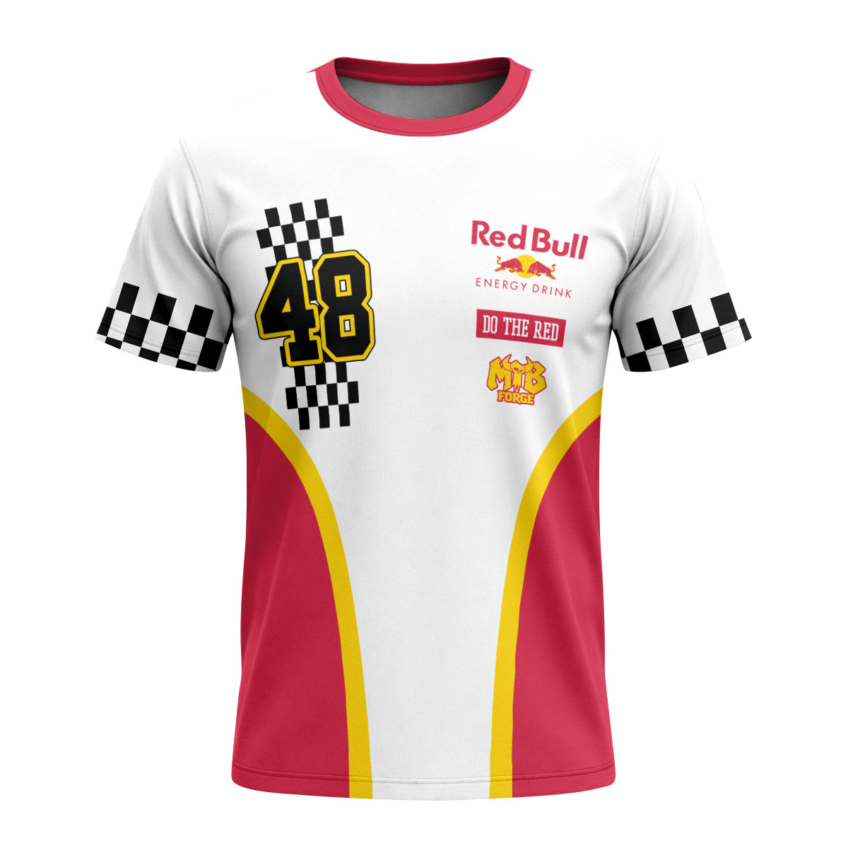 Red Bull Racing 48 Youth Short Sleeve Motocross Jersey – Front View Mockup