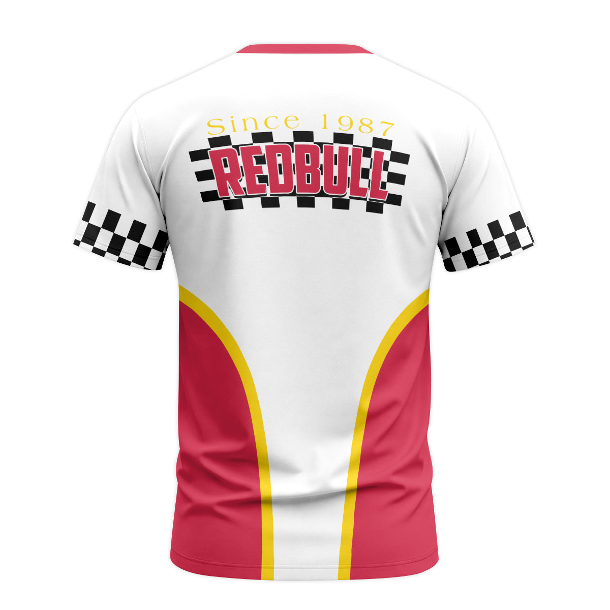 Red Bull Racing 48 Youth Short Sleeve Motocross Jersey – Back View Mockup