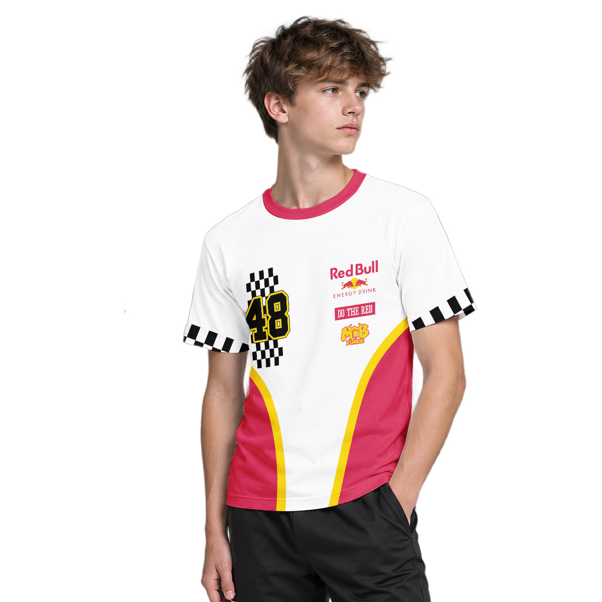 Red Bull Racing 48 Youth Short Sleeve Motocross Jersey – Boy Lifestyle View