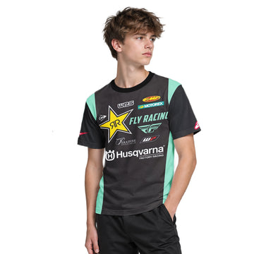 RJ Hampshire #24 Rockstar Energy Husqvarna Youth Short Sleeve Motocross Jersey – Boy Lifestyle View