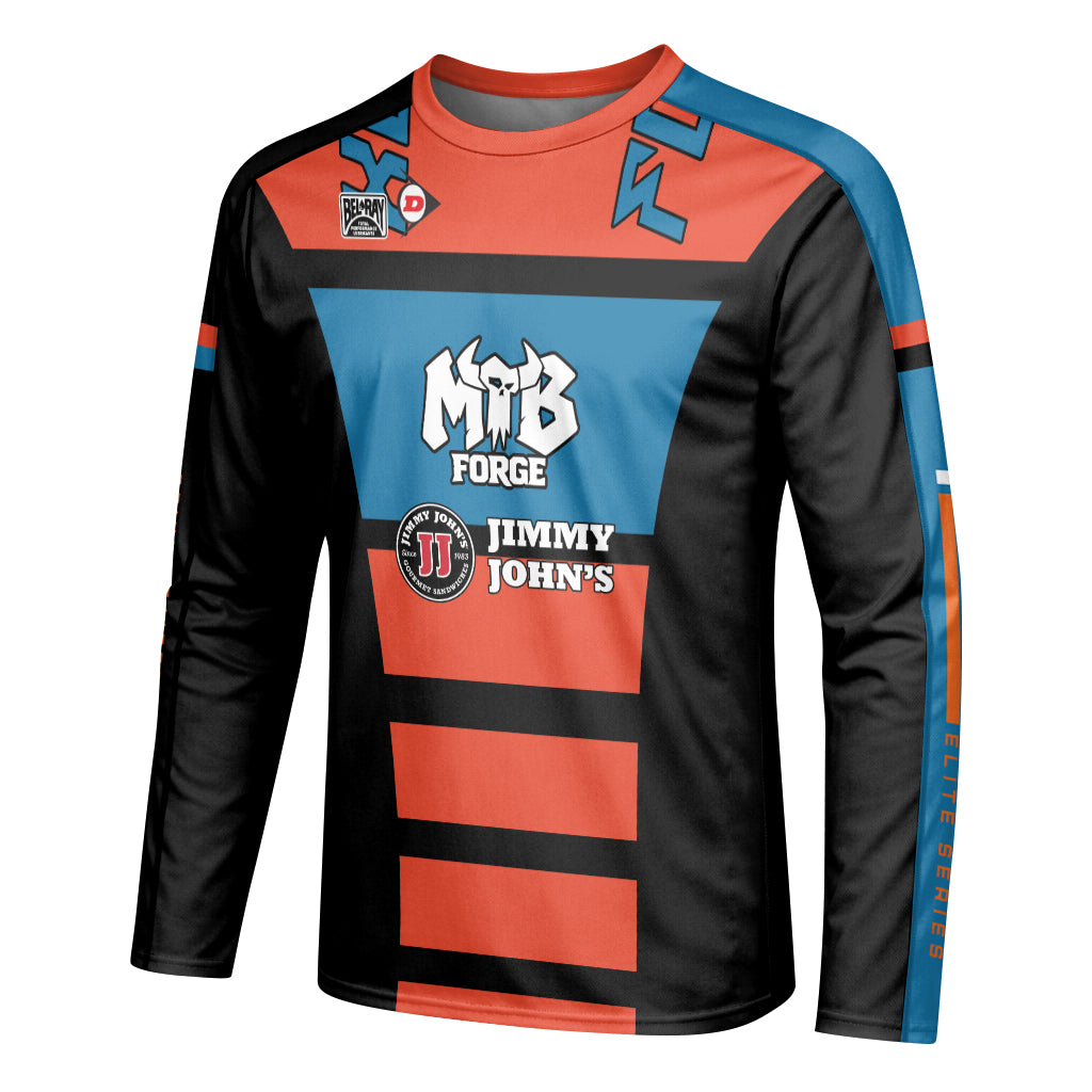 Roczen 94 Jimmy Johns Blue Red Short Sleeve Motocross Jersey – Back View Mockup