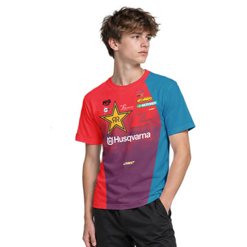 Ryder DiFrancesco #34 Rockstar Husqvarna Youth Short Sleeve Motocross Jersey – Boy Lifestyle View