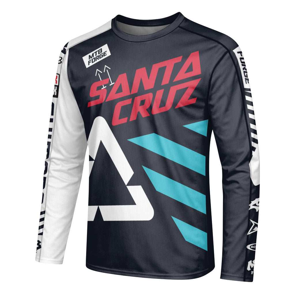 Santa Cruz AMFlow Stealth Downhill Jersey | Santa Cruz Racing Jersey - left side mockup