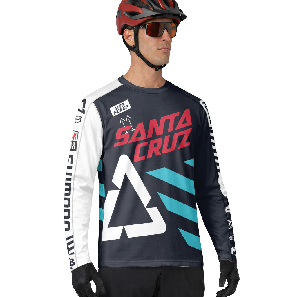Santa Cruz AMFlow Stealth Downhill Jersey | Santa Cruz Racing Jersey - lifestyle view