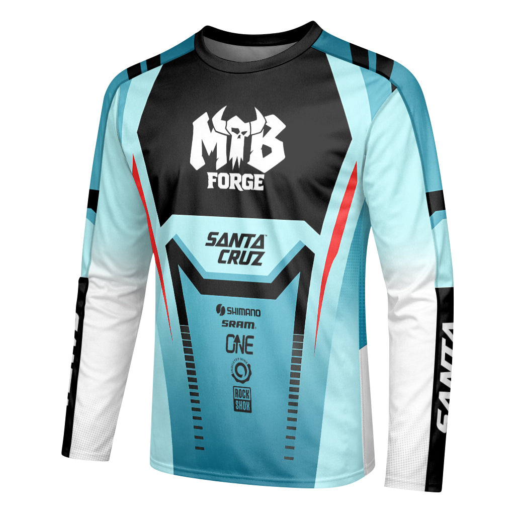 Santa Cruz Aqua Factory Long Sleeve Mountain Bike Jersey - left side mockup