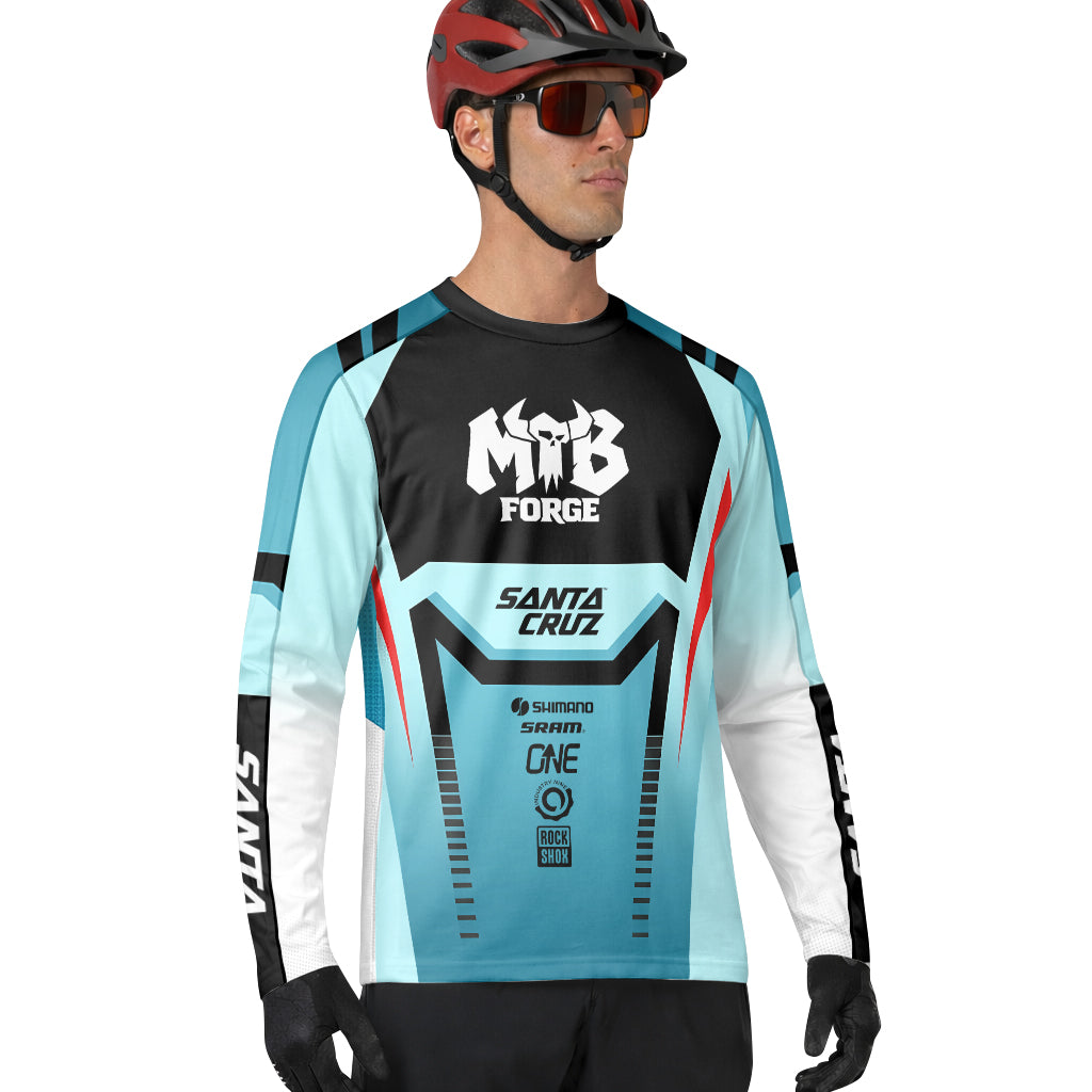 Santa Cruz Aqua Factory Long Sleeve Mountain Bike Jersey - lifestyle view