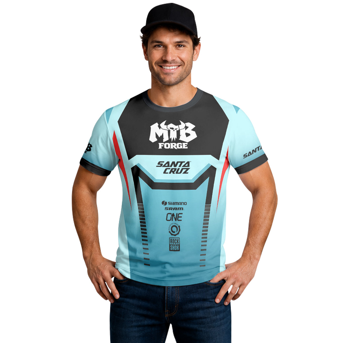 Santa Cruz Aqua Factory Short Sleeve Mountain Bike Jersey - lifestyle view