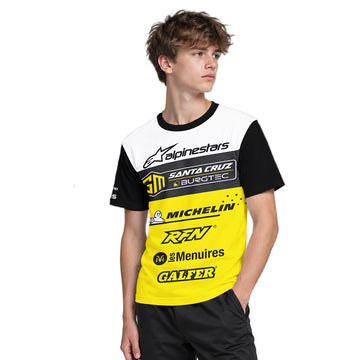 Santa Cruz Burgtec Black Yellow Youth Short Sleeve Mountain Bike Jersey – Boy Lifestyle View