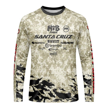 Santa Cruz Desert Camo Downhill Jersey | Santa Cruz Camo Jersey - front view mockup