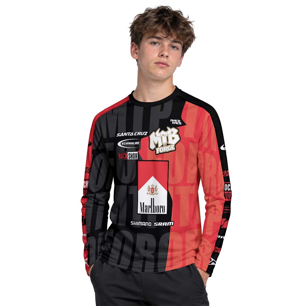 Santa Cruz Marlboro Youth Long Sleeve Mountain Bike Jersey – Boy Lifestyle View