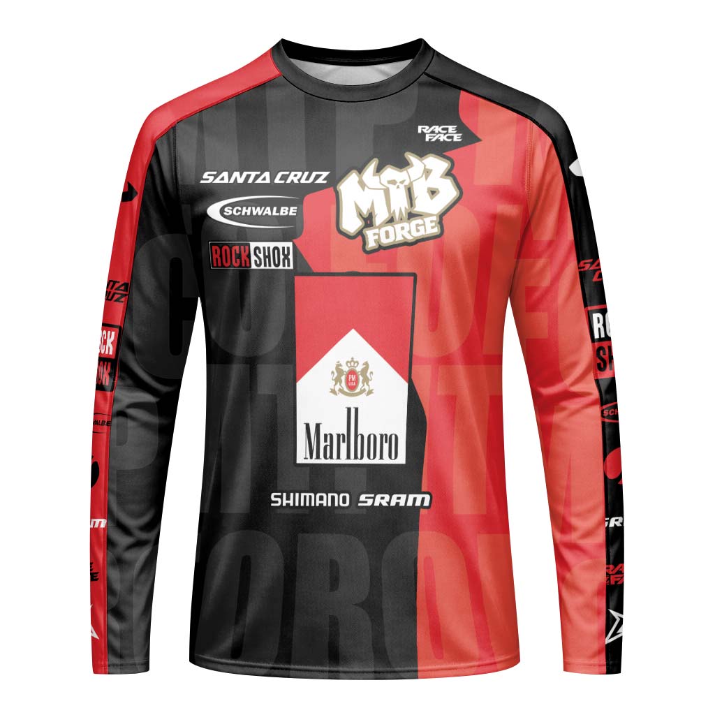 Santa Cruz Marlboro Youth Long Sleeve Mountain Bike Jersey – Front View Mockup
