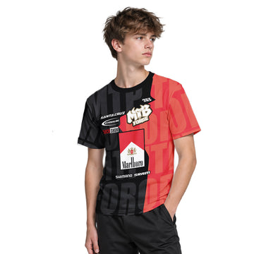 Santa Cruz Marlboro Youth Short Sleeve Mountain Bike Jersey – Boy Lifestyle View