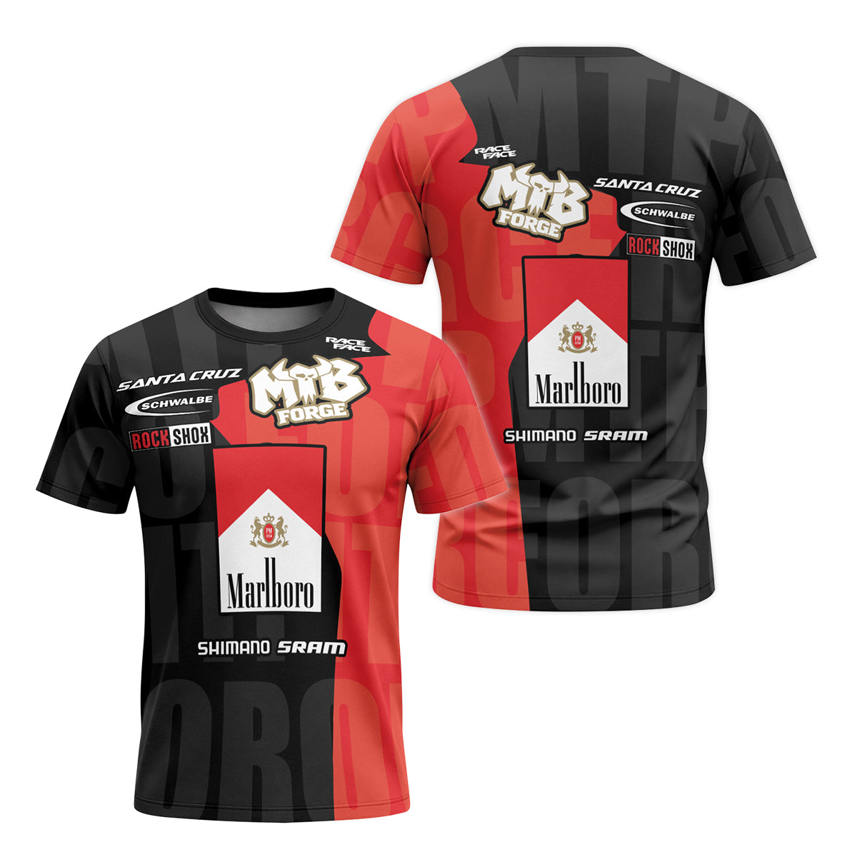 Santa Cruz Marlboro Youth Short Sleeve Mountain Bike Jersey – Front and Back View