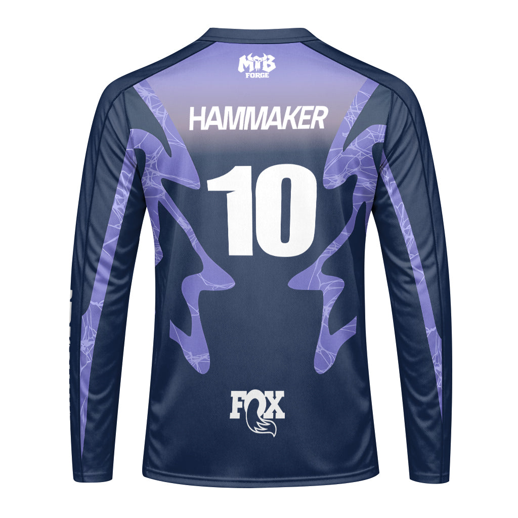 Seth Hammaker 10 Kawasaki Monster Energy Pro Circuit Long Sleeve Motocross Jersey - back view mockup