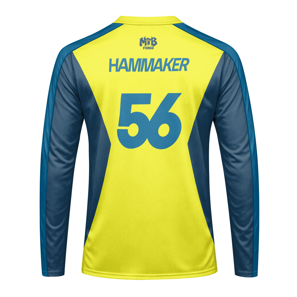 Seth Hammaker 56 Kawasaki Pro Circuit Long Sleeve Motocross Jersey – Back View Mockup