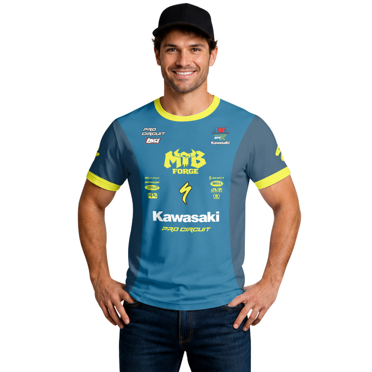 Seth Hammaker 56 Kawasaki Pro Circuit Short Sleeve Motocross Jersey – Lifestyle View