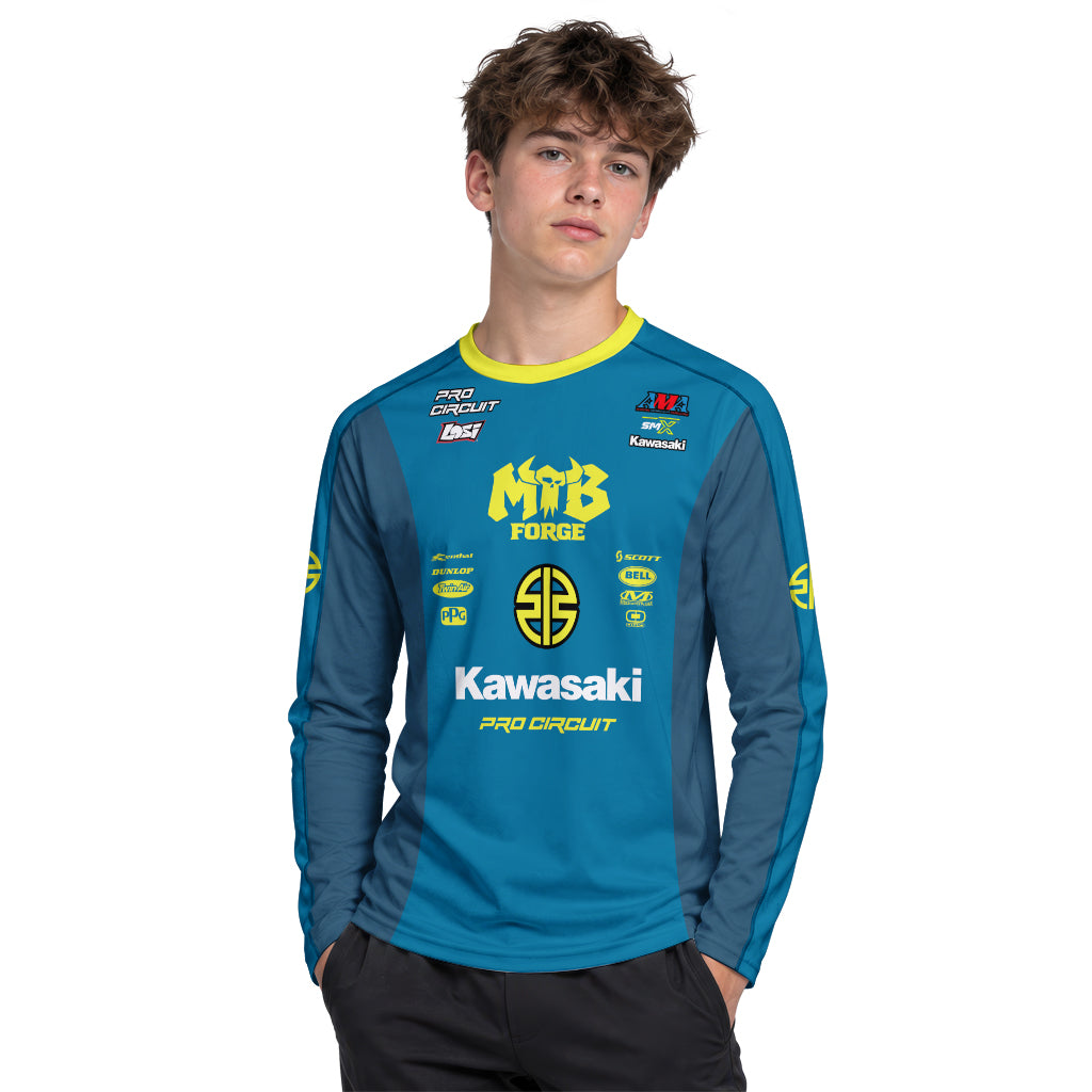 Seth Hammaker 56 Kawasaki Pro Circuit Youth Long Sleeve Motocross Jersey