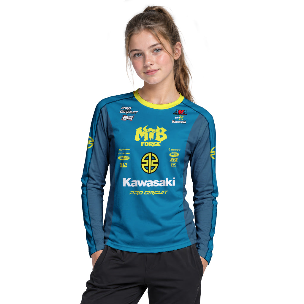 Seth Hammaker 56 Kawasaki Pro Circuit Youth Long Sleeve Motocross Jersey