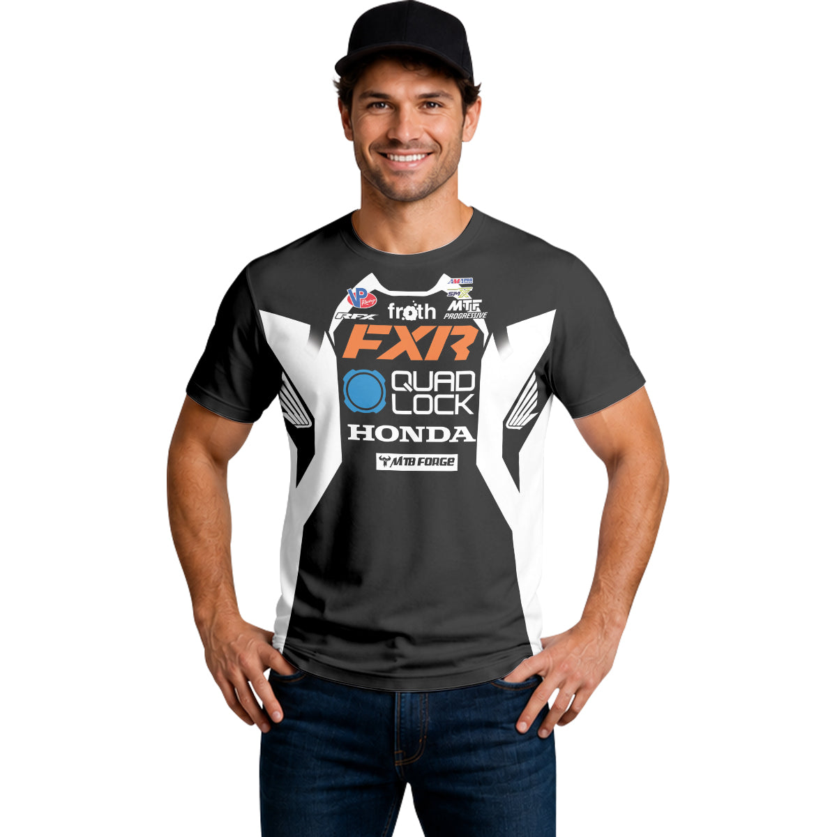 Shane McElrath #12 FXR Quad Lock Honda Short Sleeve Motocross Jersey – Lifestyle View