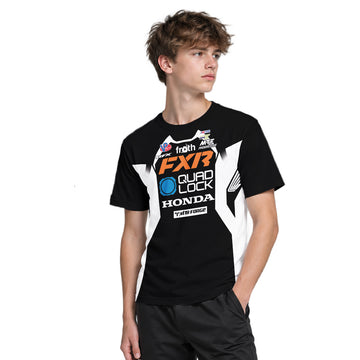 Shane McElrath #12 FXR Quad Lock Honda Youth Short Sleeve Motocross Jersey – Boy Lifestyle View