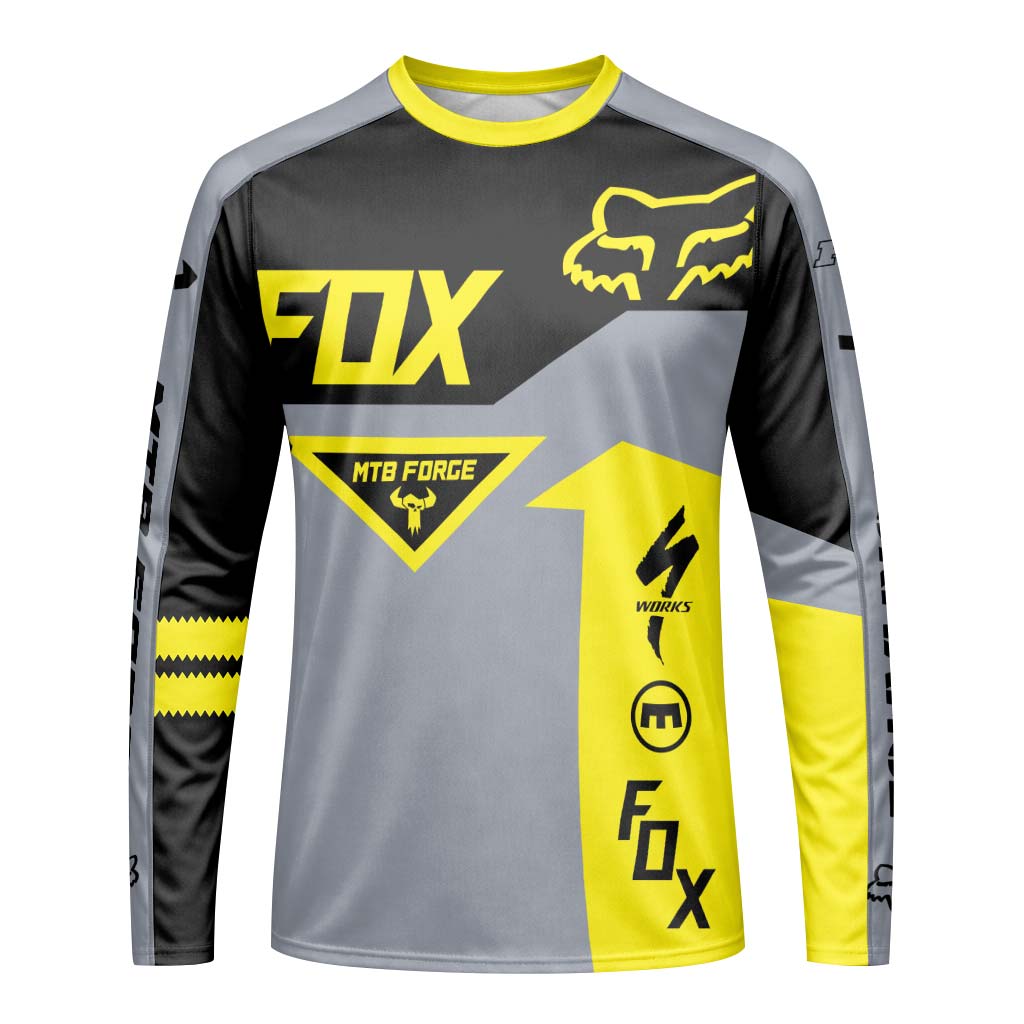 Specialized Factory Volt Short Sleeve Mountain Bike Jersey | Fox TEE - front view mockup