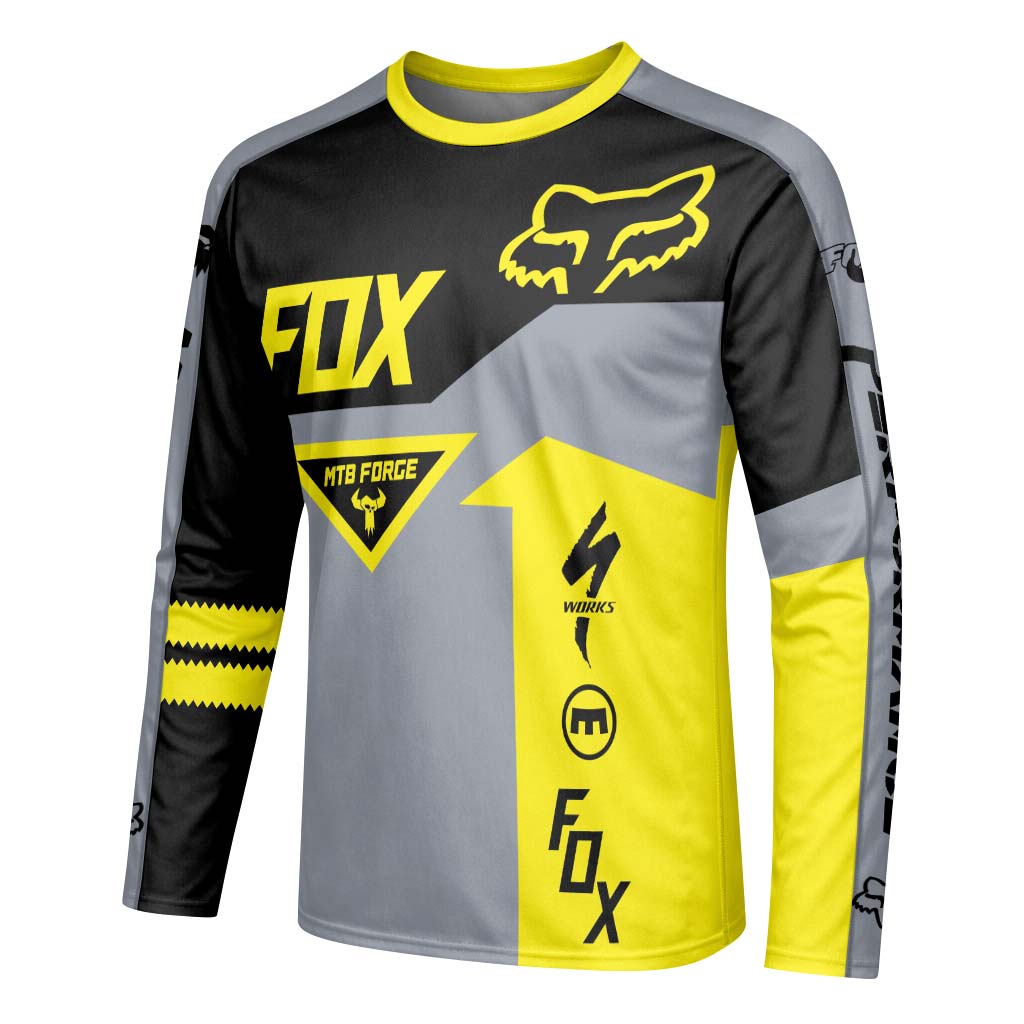 Specialized Factory Volt Short Sleeve Mountain Bike Jersey | Fox TEE - left side mockup