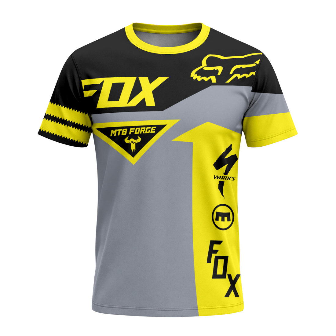 Specialized Factory Volt Short Sleeve Mountain Bike Jersey | Fox TEE - front and back view