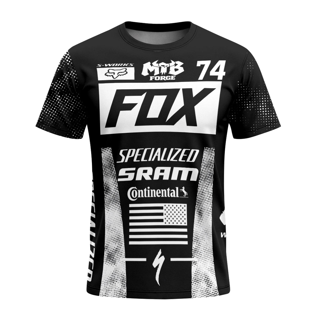 Specialized Fox 74 Race T-Shirt | Specialized Mountain Bike TEE - front and back view