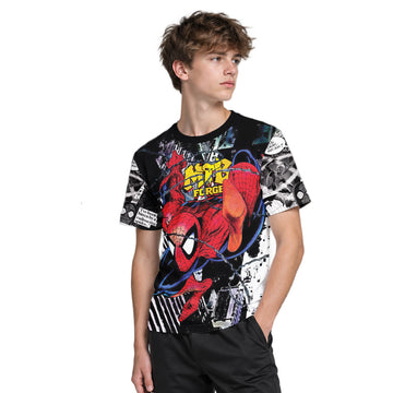 Spider-Man Web Swing Youth Short Sleeve Mountain Bike Jersey – Boy Lifestyle View