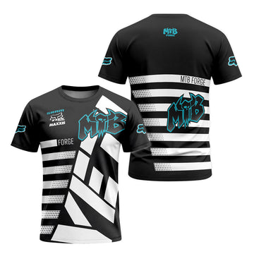 Yeti Fox Forge Cyan Edge Race T-Shirt | Yeti Cycling Lifestyle T-Shirt - front and back view