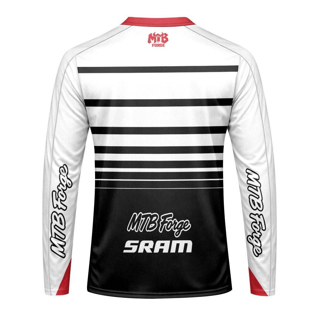 SRAM Velocity Stripe Downhill Jersey | SRAM Mountain Bike Jersey - back view mockup