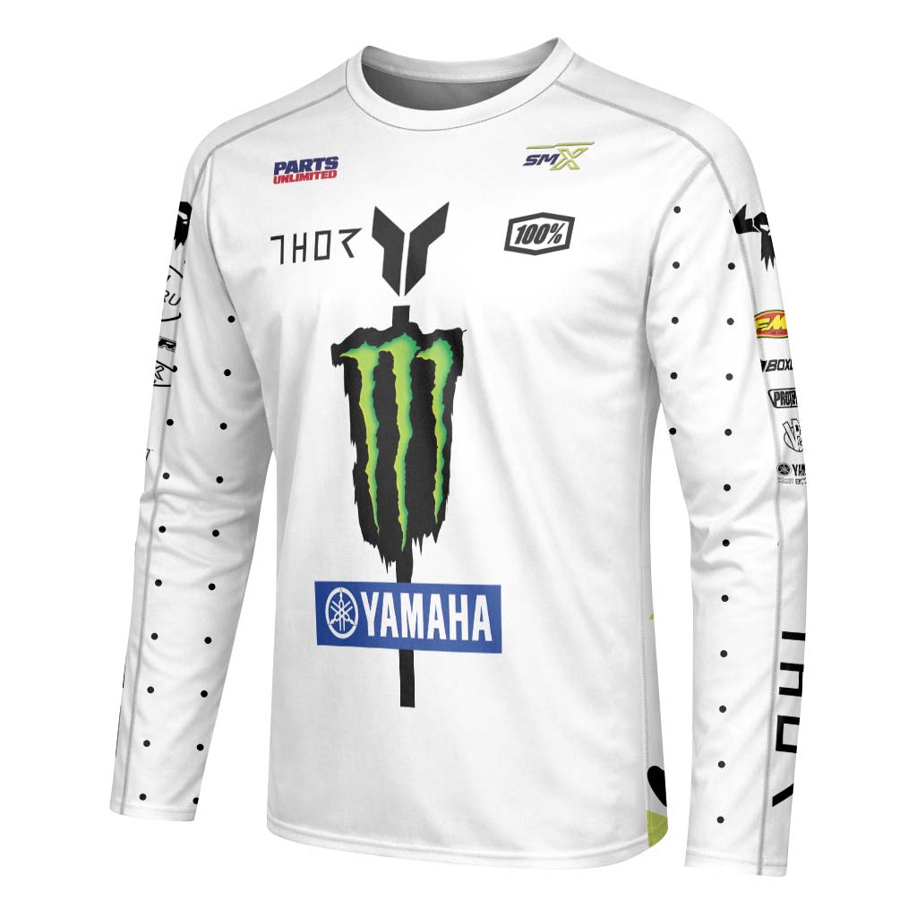 Thor Deegan Danger 1 Monster Energy Camo Long Sleeve Motocross Jersey - left side mockup