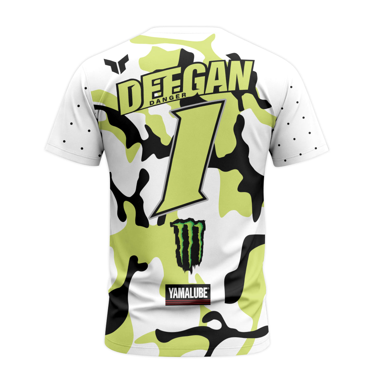 Thor Deegan Danger 1 Monster Energy Camo Short Sleeve Motocross Jersey - back view mockup
