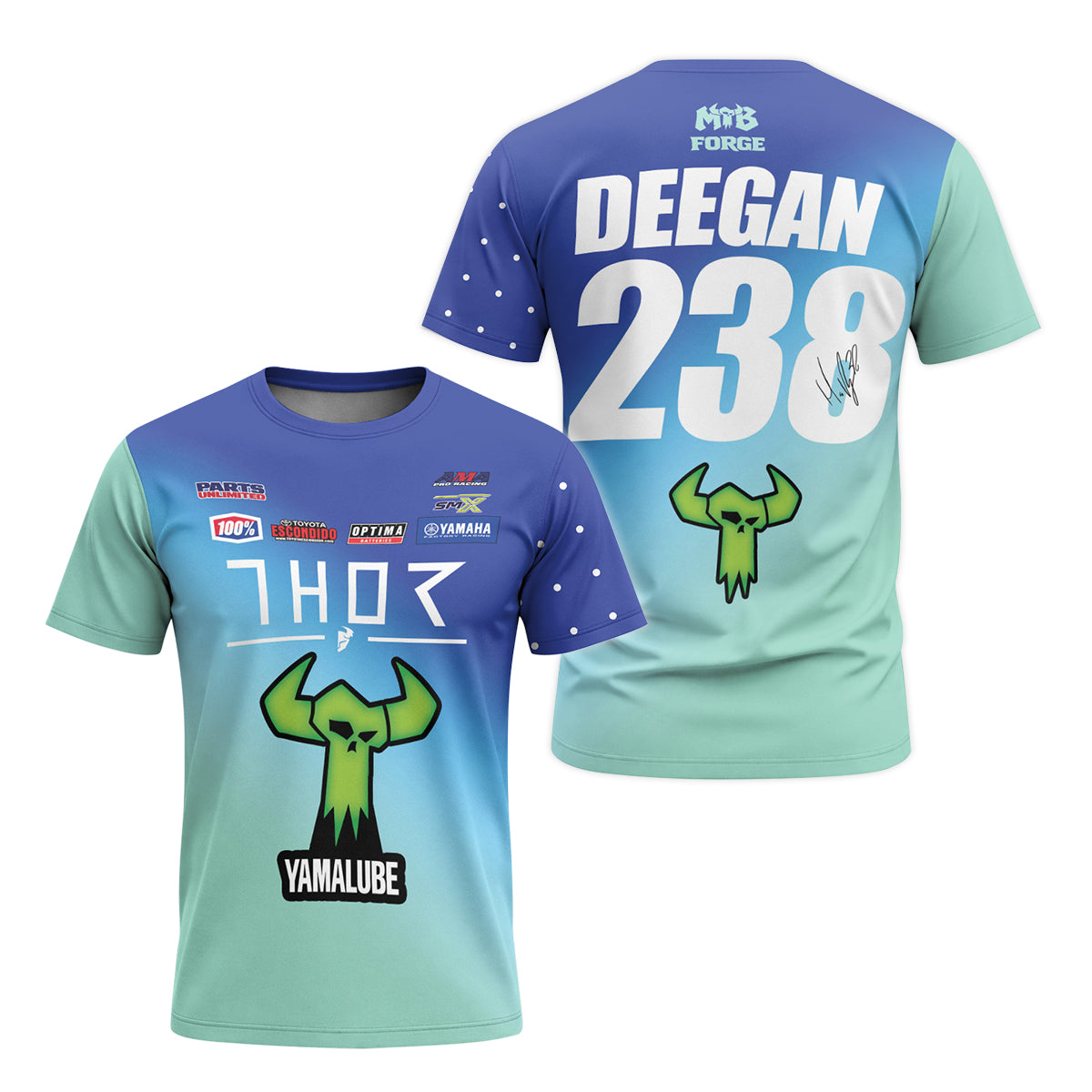 Thor Haiden Deegan 238 Short Sleeve Motocross Jersey – Front and Back View