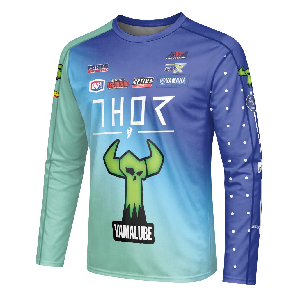 Thor Haiden Deegan 238 Youth Long Sleeve Motocross Jersey – Left Side View Mockup