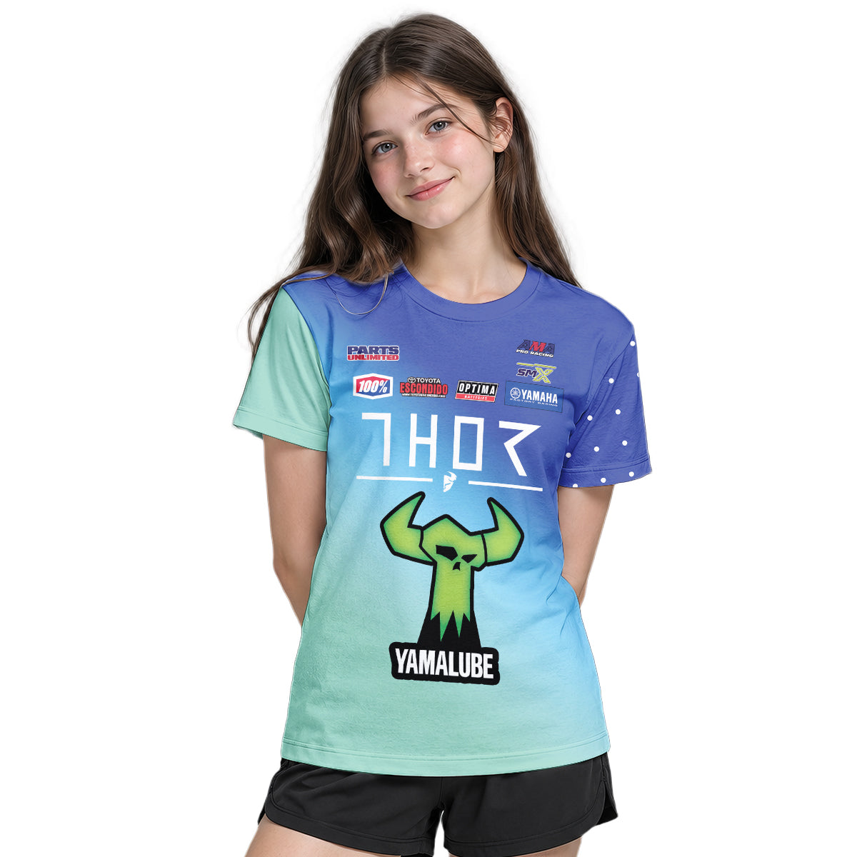 Thor Haiden Deegan 238 Youth Short Sleeve Motocross Jersey – Girl Lifestyle View