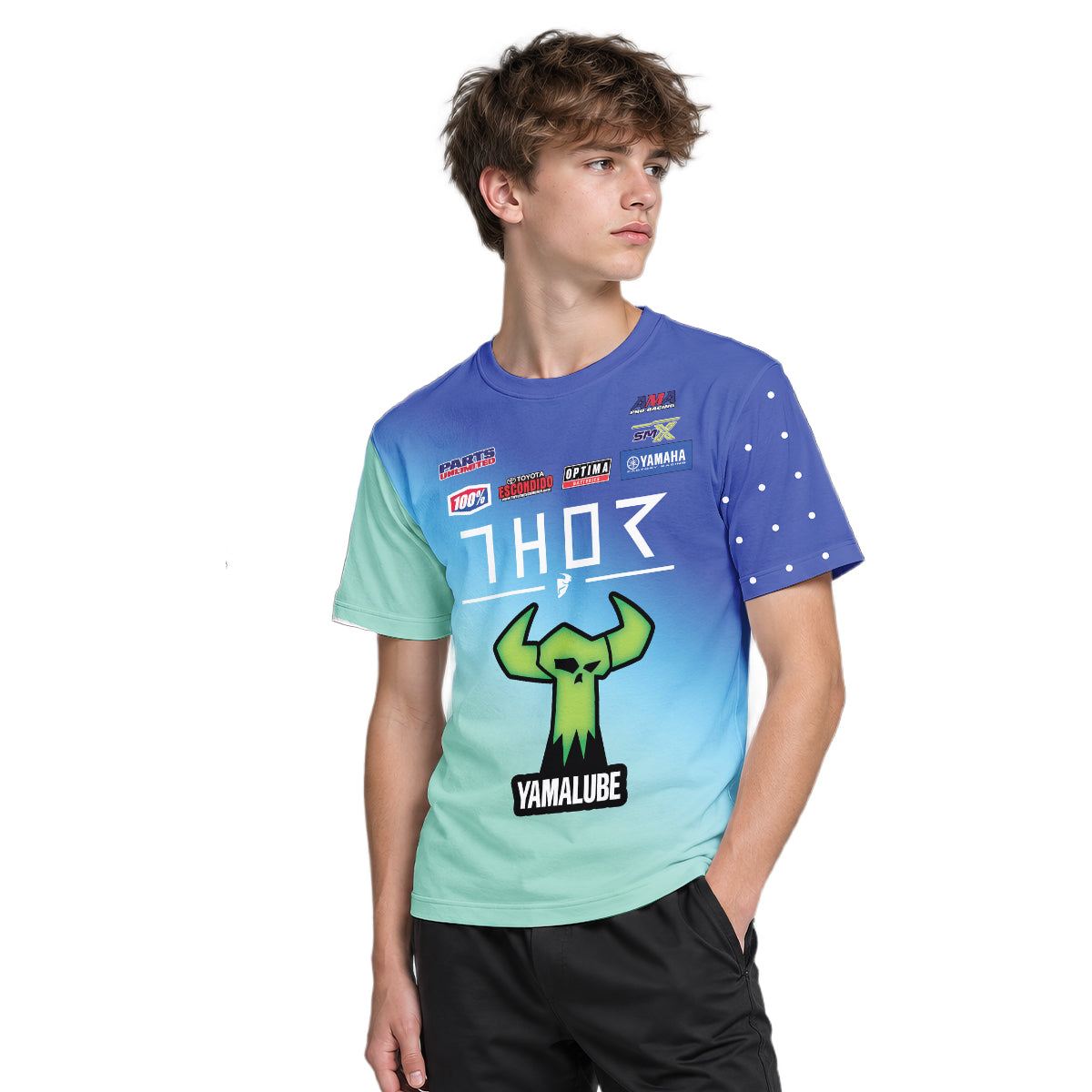 Thor Haiden Deegan 238 Youth Short Sleeve Motocross Jersey – Boy Lifestyle View