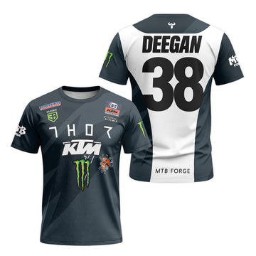 Thor Haiden Deegan 38 KTM Monster Energy Short Sleeve Motocross Jersey - front and back view