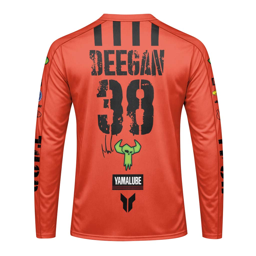 Thor Haiden Deegan 38 Long Sleeve Motocross Jersey – Back View Mockup