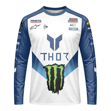 Thor Haiden Deegan 38 Monster Energy Long Sleeve Motocross Jersey - front view mockup