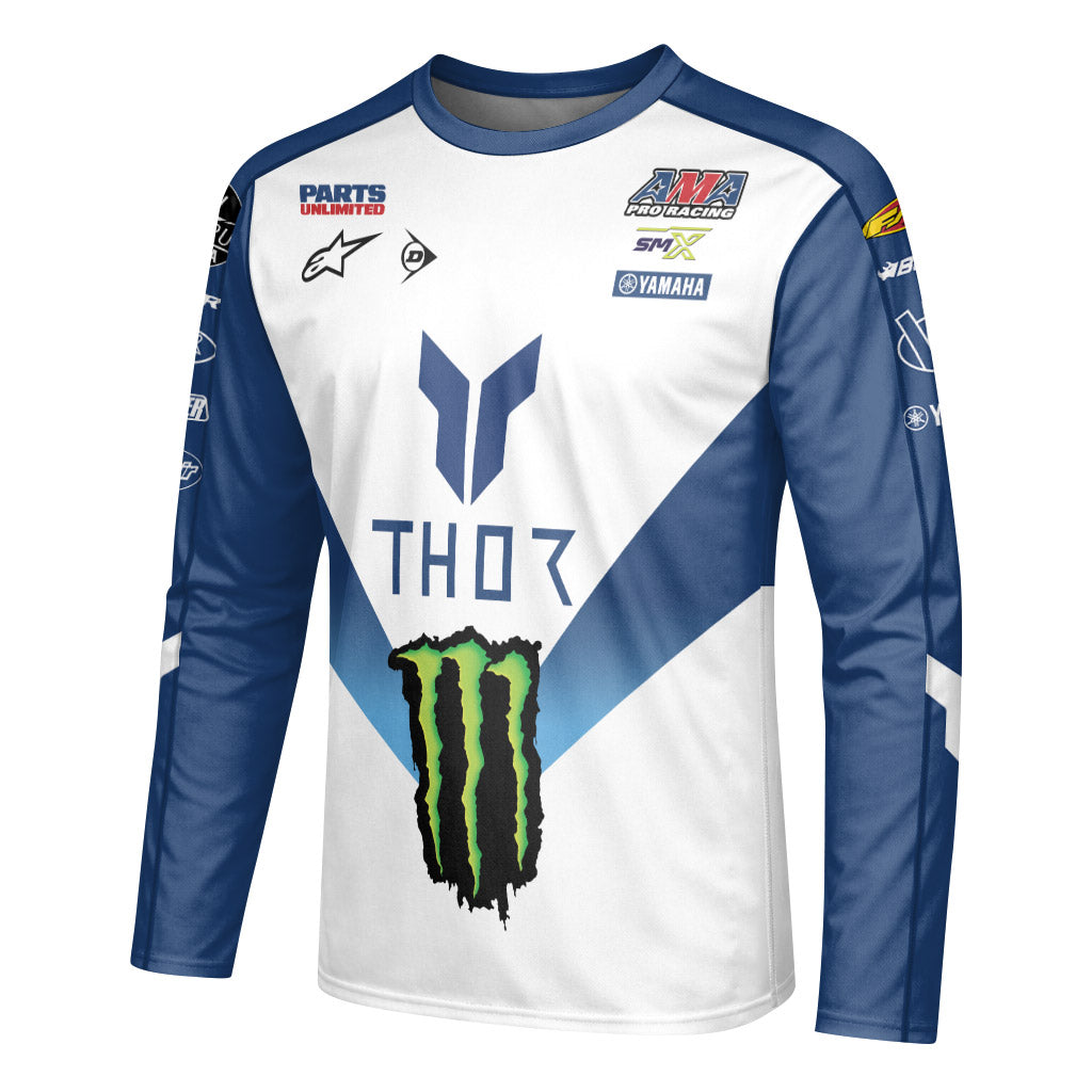 Thor Haiden Deegan 38 Monster Energy Long Sleeve Motocross Jersey - left side mockup