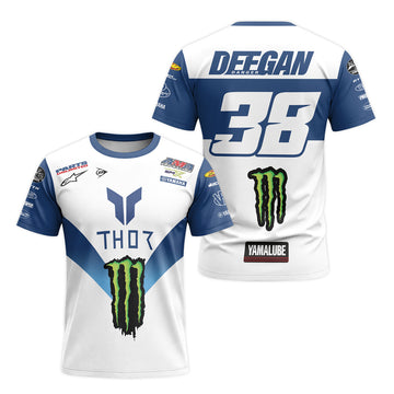 Thor Haiden Deegan 38 Monster Energy Short Sleeve Motocross Jersey - front and back view