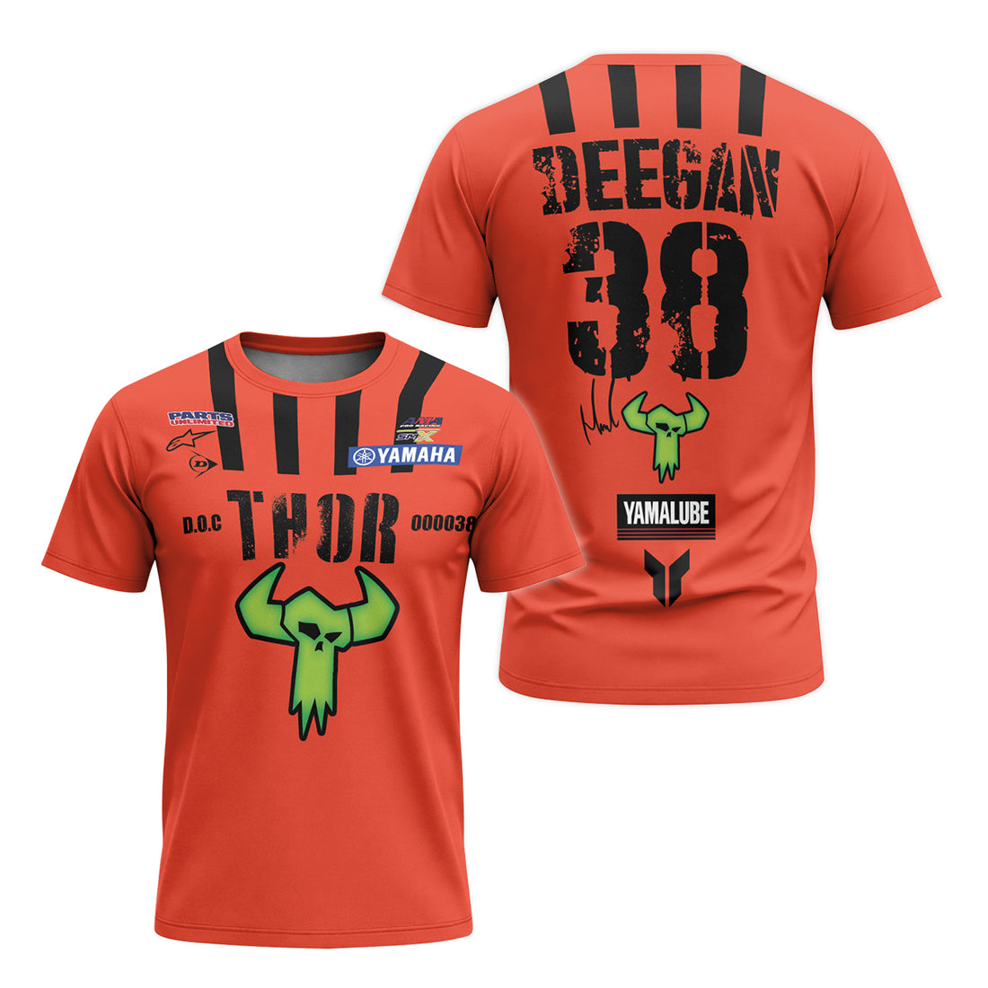 Thor Haiden Deegan 38 Short Sleeve Motocross Jersey – Front and Back View